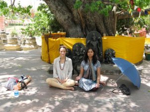 Smrit and I in Bodh Gaya, India
